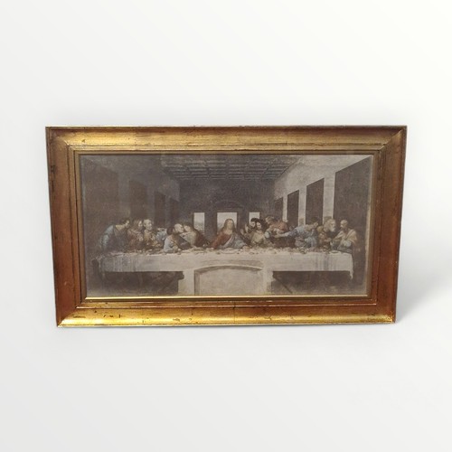 169 - Three decorative pictures to include 'The Last Supper'. 79 x 98cm largest.