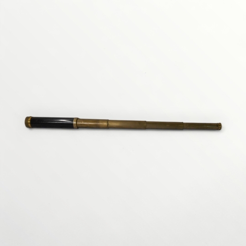 290 - Late 18th early 19th century very fine Dollond of London four draw brass telescope, 103cm extended. ... 