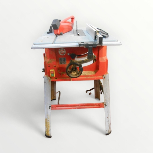 328 - Einhell freestanding table saw, 240v. This item has been plugged in and switched on, however it hasn... 