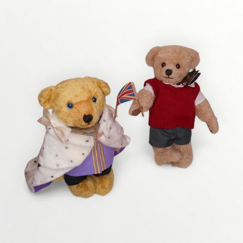 127 - Two Merrythought Royal commemorative bears to include King Charles coronation. Standing 28cm tall. S... 