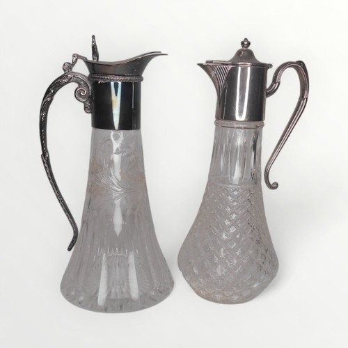 8 - Two classic designed claret jugs, 28.5cm tallest.Shipping group (A).