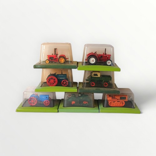 37 - Seven cased 'Hachette Partworks' model tractors.Shipping group (A).