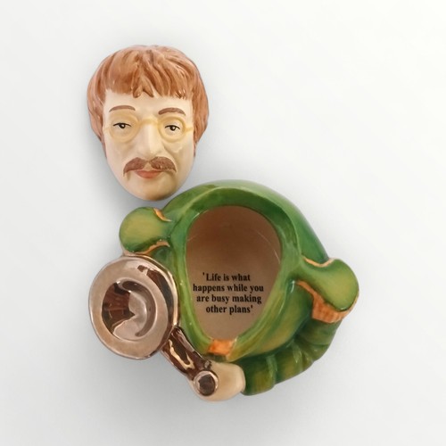 42 - Kevin Francis 'John Lennon face pot' 6cm high.Shipping group (A).