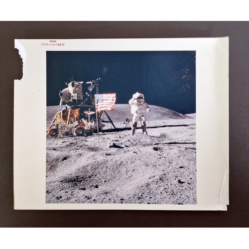 8 - Two NASA Official Red Number Photographs Apollo 16, 1972 -NASA Official issue photography on Kodak P... 