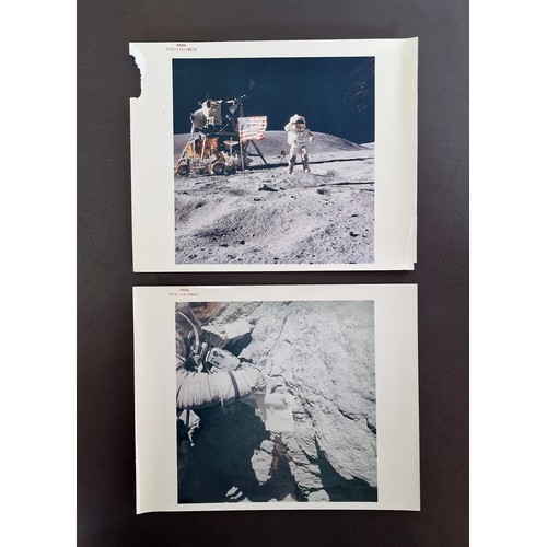 8 - Two NASA Official Red Number Photographs Apollo 16, 1972 -NASA Official issue photography on Kodak P... 