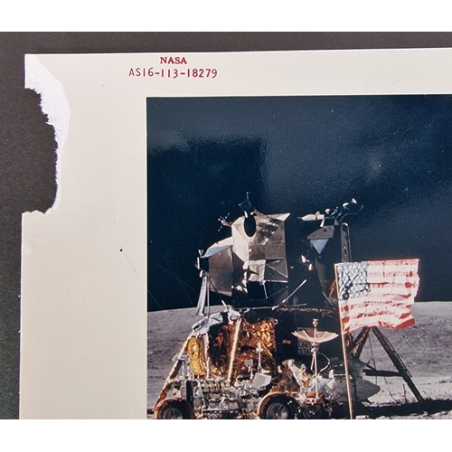 8 - Two NASA Official Red Number Photographs Apollo 16, 1972 -NASA Official issue photography on Kodak P... 
