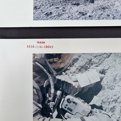 8 - Two NASA Official Red Number Photographs Apollo 16, 1972 -NASA Official issue photography on Kodak P... 