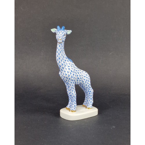 Herend Porcelain Giraffe on Base - Handpainted porcelain in the Blue ...