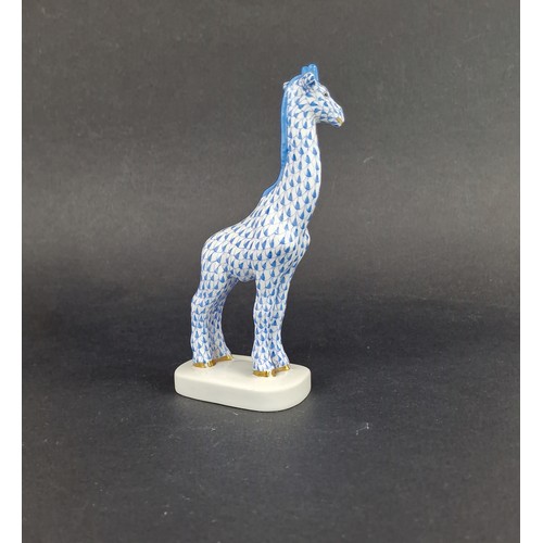 Herend Porcelain Giraffe on Base - Handpainted porcelain in the Blue ...
