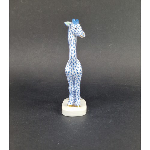 Herend Porcelain Giraffe on Base - Handpainted porcelain in the Blue ...
