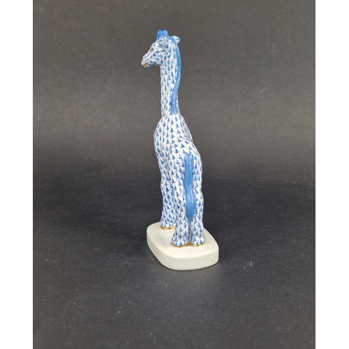 Herend Porcelain Giraffe on Base - Handpainted porcelain in the Blue ...