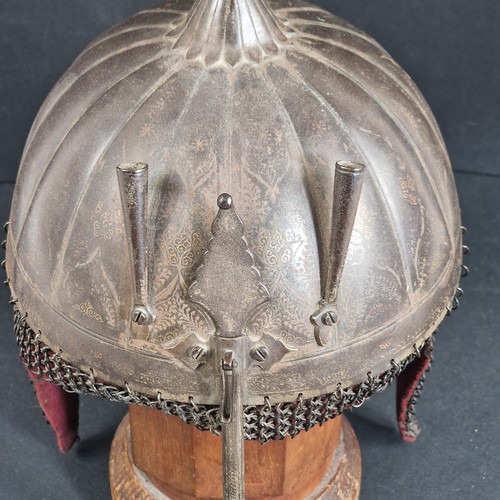 A Persian Khula-Khud Helmet, Qajar Period, Circa 1800–1850 A domed ...