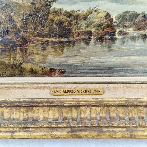 11 - Alfred Vickers (1786-1868) Oil on Canvas Landscape.
British artist Alfred Vickers is predominantly k... 