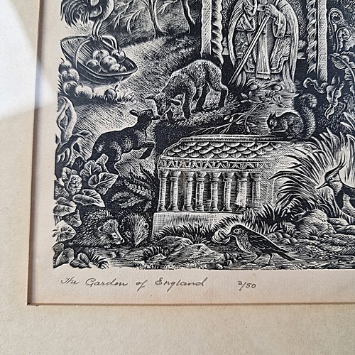 33 - Mixed lot of Three Pictures - Includes a pen and ink print of Michelangelo, A Victorian Lady, and a ... 