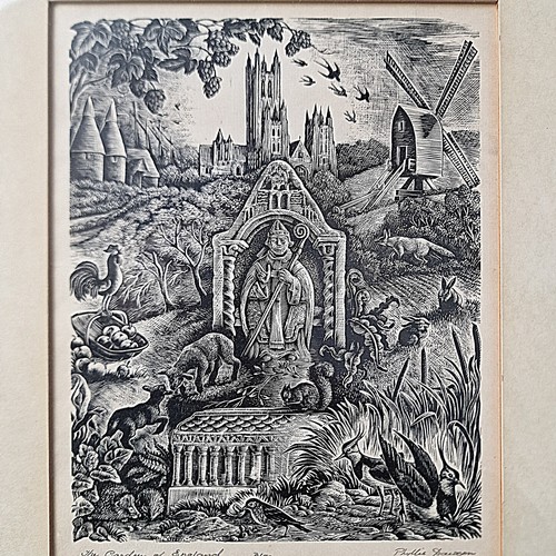 33 - Mixed lot of Three Pictures - Includes a pen and ink print of Michelangelo, A Victorian Lady, and a ... 