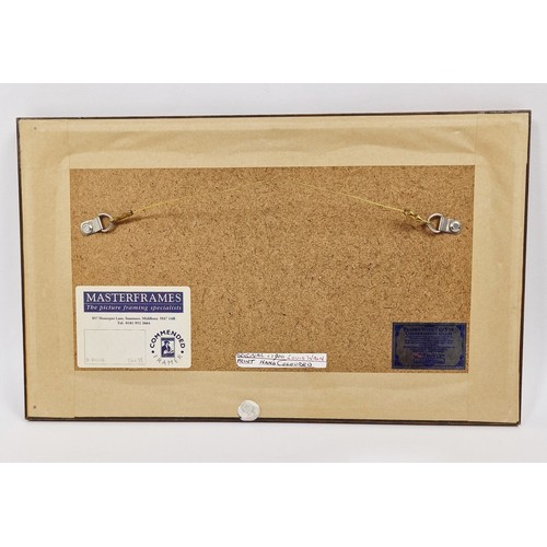 50 - Louis Wain (1860-1939) Original Print of Cats Circa 1900, 'Over' Hand Finished with watercolour, F&G... 