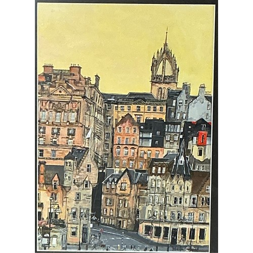 52 - Deborah Copeland signed Acrylic…View of an Edinburgh Street