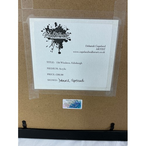 52 - Deborah Copeland signed Acrylic…View of an Edinburgh Street