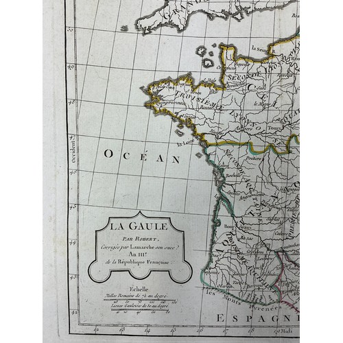 27 - Two French Revolutionary Period Maps: La Gaule after Robert de Vaugondy Circa 1794 - 95.
Along with ... 