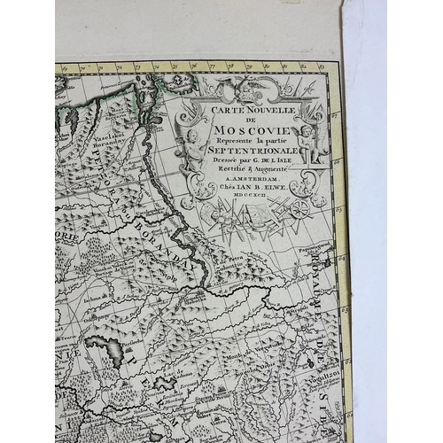 6 - Fine Late 18th Century Engraved Map Tilted 'Carte Nouvelle de Moscouie