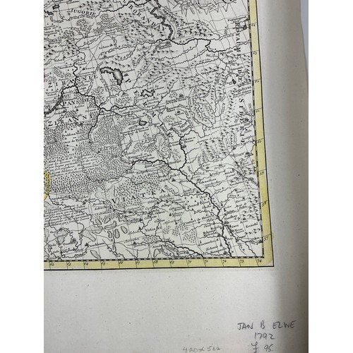 6 - Fine Late 18th Century Engraved Map Tilted 'Carte Nouvelle de Moscouie