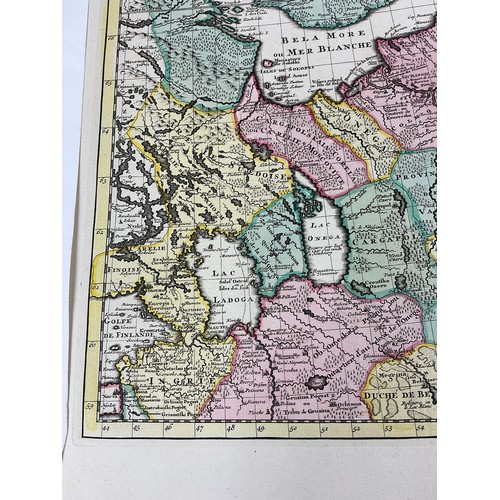 6 - Fine Late 18th Century Engraved Map Tilted 'Carte Nouvelle de Moscouie