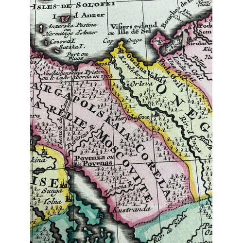 6 - Fine Late 18th Century Engraved Map Tilted 'Carte Nouvelle de Moscouie