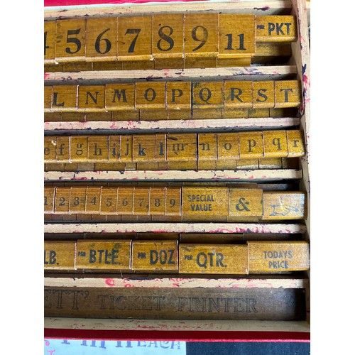 14 - Barrats Silent Salesman - Two colour Price Ticket Printing outfit, 