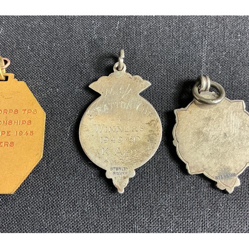 18 - Collection of Football Medals - together with a pocket compass, cased reading glasses and a minors t... 