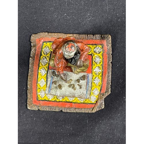 19 - Cold Painted Vienesse style Bronze of an Arab sat on a Rug- Early 20th Century

Postage band A