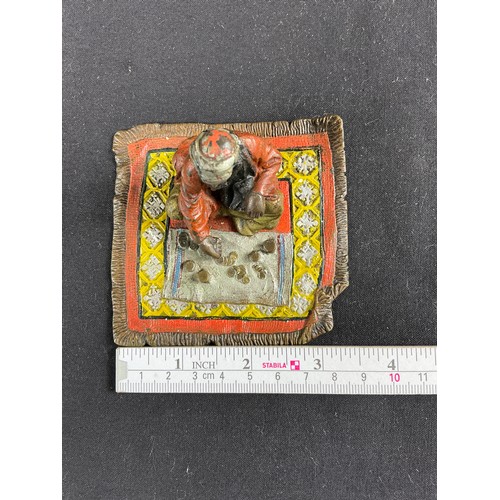 19 - Cold Painted Vienesse style Bronze of an Arab sat on a Rug- Early 20th Century

Postage band A