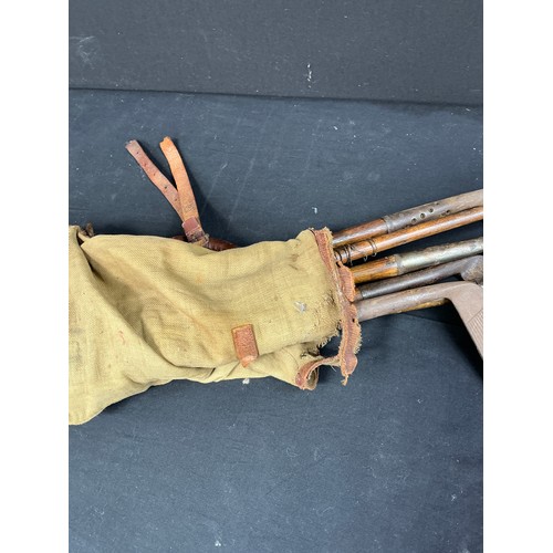 22 - Six Hickory Shaft Golf Clubs - Mixed makes including Marriot. good conditon in canvas bag

Collectio... 