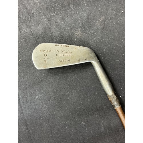 23 - Copper Handled Golf Club - an unusual tappered copper handle golf club with with a Monstrose 3 Iron ... 