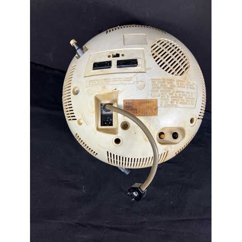25 - JVC Videosphere vintage TV - 1970's TV modeled on a space helmet, with chain for hanging but lacking... 