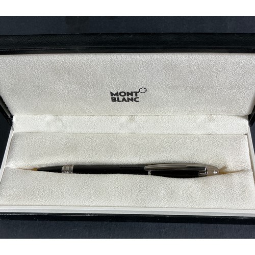 32 - Mountblanc Starwalker Pen - Black precious resin and steel capped nip. Floating Snowflake.  Mint con... 