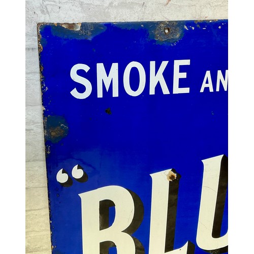 38 - Blue Bell Tobacco Enamel Sign - Period enamel sign on steel. Solid conditon with nice wear, drilled.... 