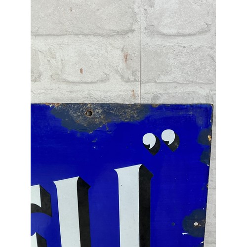 38 - Blue Bell Tobacco Enamel Sign - Period enamel sign on steel. Solid conditon with nice wear, drilled.... 