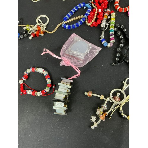 44 - Large Quantity of Costume Jewellery  - Mixture of stone and beads, mostly in necklaces and bracelets... 