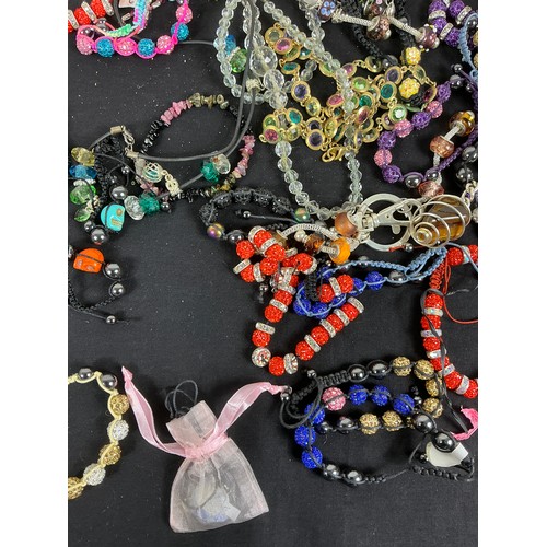 44 - Large Quantity of Costume Jewellery  - Mixture of stone and beads, mostly in necklaces and bracelets... 