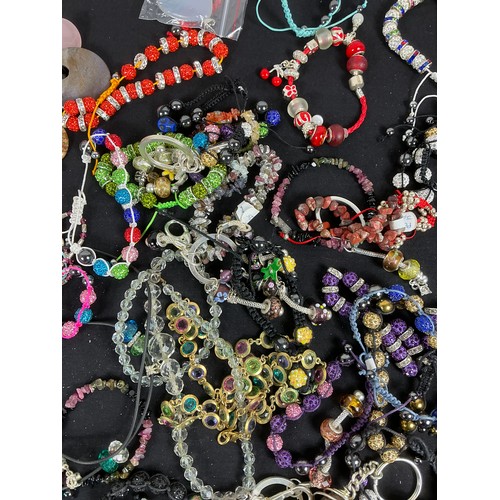 44 - Large Quantity of Costume Jewellery  - Mixture of stone and beads, mostly in necklaces and bracelets... 