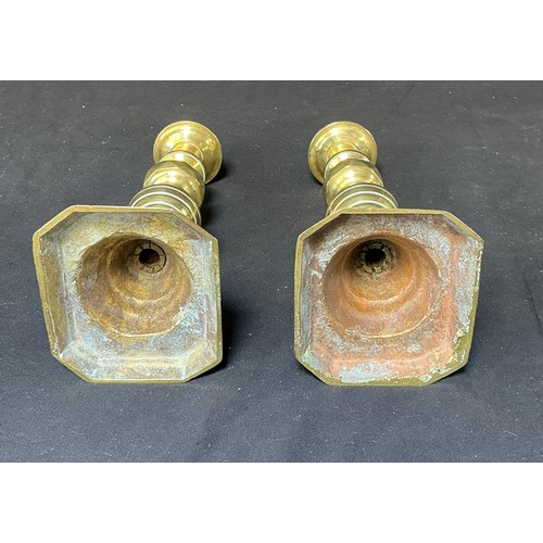 58 - Four Brass Candlesticks - together with toasting forks

Postage band B