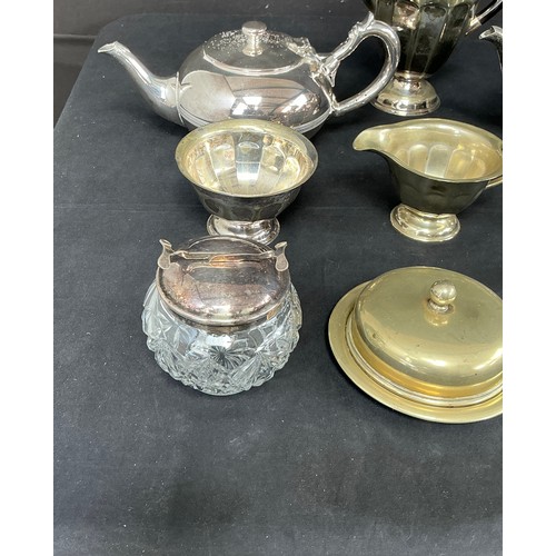 59 - EPNS Tea Service - along with other EPNS Items

Postage band B