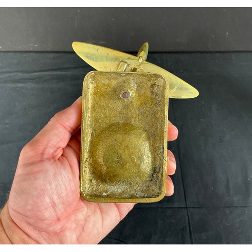 54 - Two Brass Supermarine Ash Trays - together with a large brass eagle

Postage band B