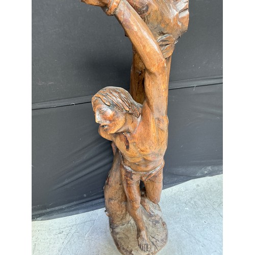 15 - Large Wooden Hand Carved Saint Sebastian - 114cmH carved from Olive wood, late 20th century

Colleci... 