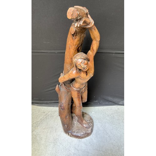 15 - Large Wooden Hand Carved Saint Sebastian - 114cmH carved from Olive wood, late 20th century

Colleci... 