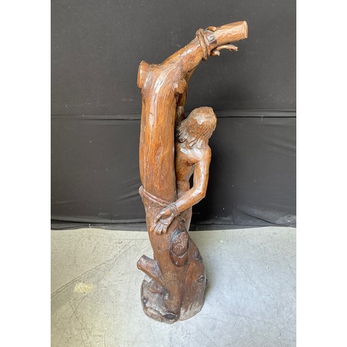 15 - Large Wooden Hand Carved Saint Sebastian - 114cmH carved from Olive wood, late 20th century

Colleci... 