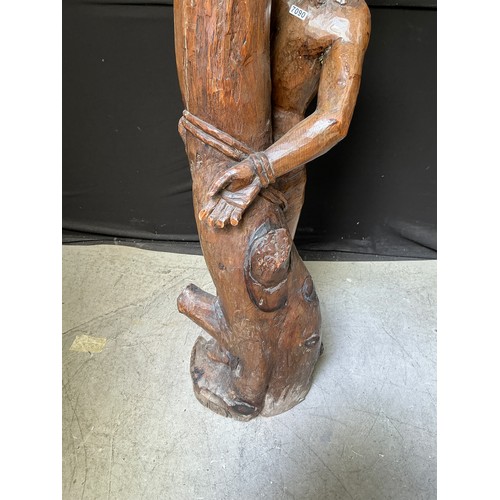 15 - Large Wooden Hand Carved Saint Sebastian - 114cmH carved from Olive wood, late 20th century

Colleci... 