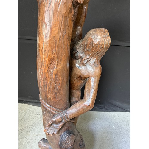 15 - Large Wooden Hand Carved Saint Sebastian - 114cmH carved from Olive wood, late 20th century

Colleci... 