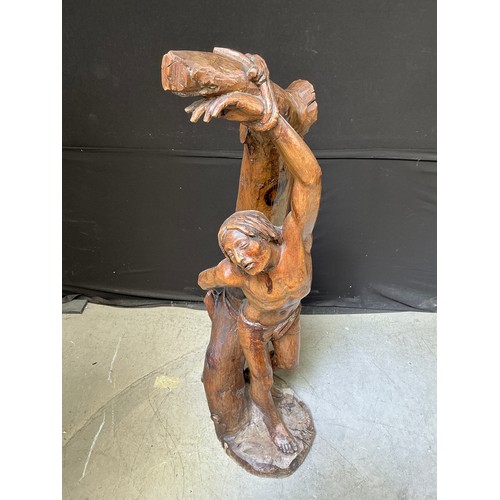 15 - Large Wooden Hand Carved Saint Sebastian - 114cmH carved from Olive wood, late 20th century

Colleci... 