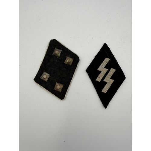(12) German WW2 Waffen SS Sturmbannfuher collar patches